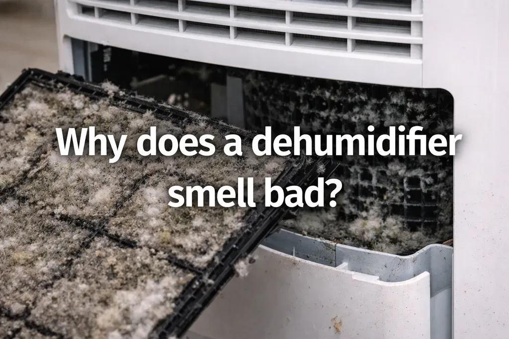 Why does a dehumidifier smell bad?